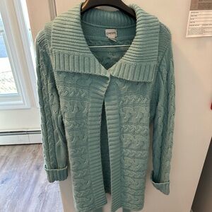 Chicos Chunky Knit Long Cardigan.
